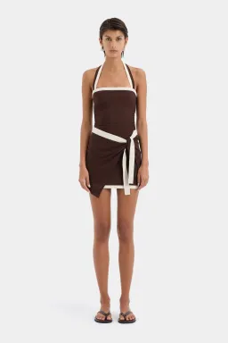 Sir The Label The Jacques Mini Dress Chocolate Size 6 for rent on The Volte - image 1