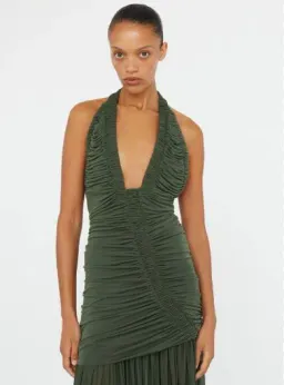 Christopher Esber Orion Gown Green Size 8 for rent on The Volte - image 3