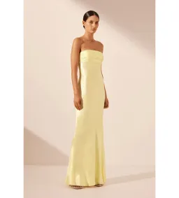 Shona Joy La Lune in Yellow Strapless Dress Size AU 8 for rent on The Volte - image 2
