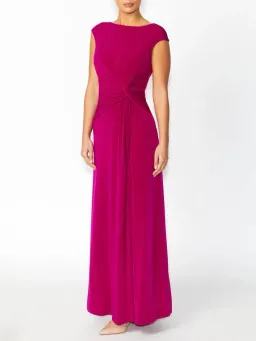 Anthea Crawford Tiffany Fuchsia Jersey Maxi Gown Fuchsia Size 14   for rent on The Volte - image 1