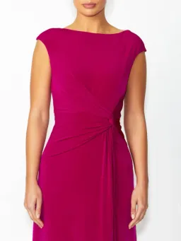 Anthea Crawford Tiffany Fuchsia Jersey Maxi Gown Fuchsia Size 14   for rent on The Volte - image 2