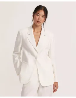 Saba Lila Linen Jacket White Size AU 8 for rent on The Volte - image 2