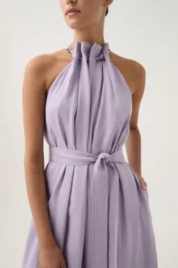 Aje Mariel Trapeze Midi Dress Lilac Size 14 for rent on The Volte - image 6