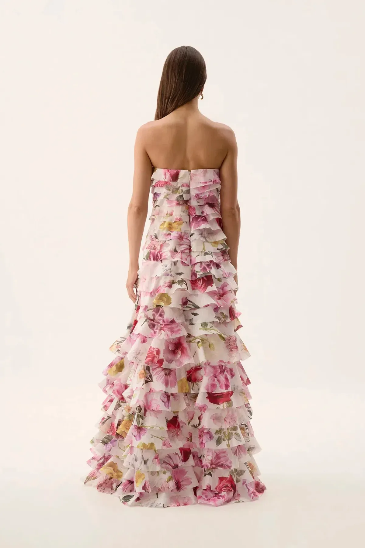 Aje Fleur Pleated Gown Floral Size 8 - Image 3