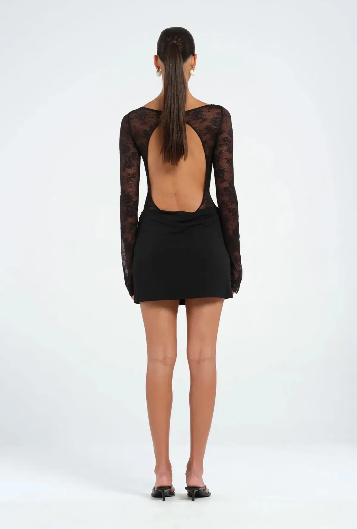 Benni Oskar Mini Dress Black Size 10 - Image 3