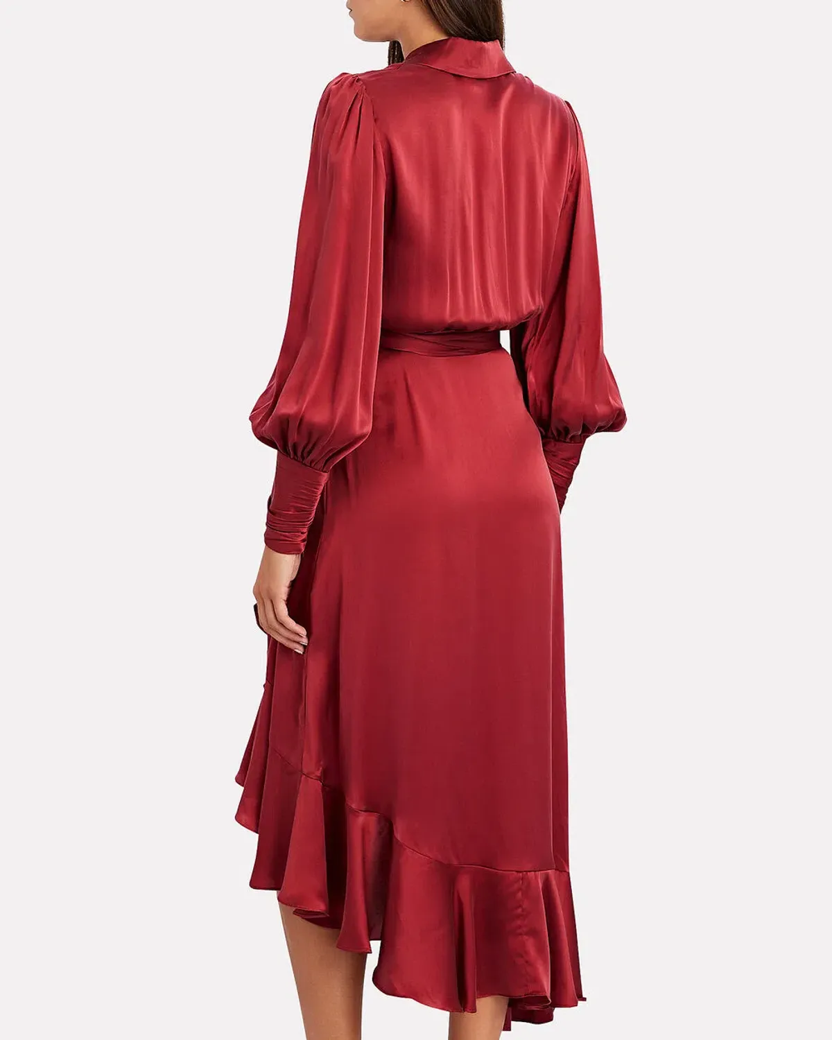 ZIMMERMANN Red Silk Wrap Midi Dress Size 8-10 - Image 2