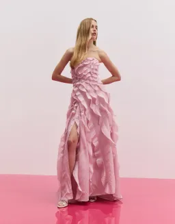 Aje Allairie Gown Chalk Pink Size 12 for rent on The Volte - image 1