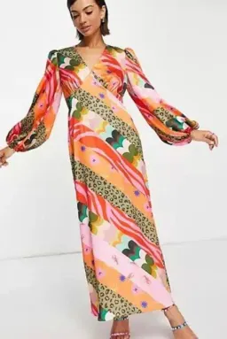 Never Fully Dressed Emmy Midi Dress Multi UK/AU 8 for rent on The Volte - image 3