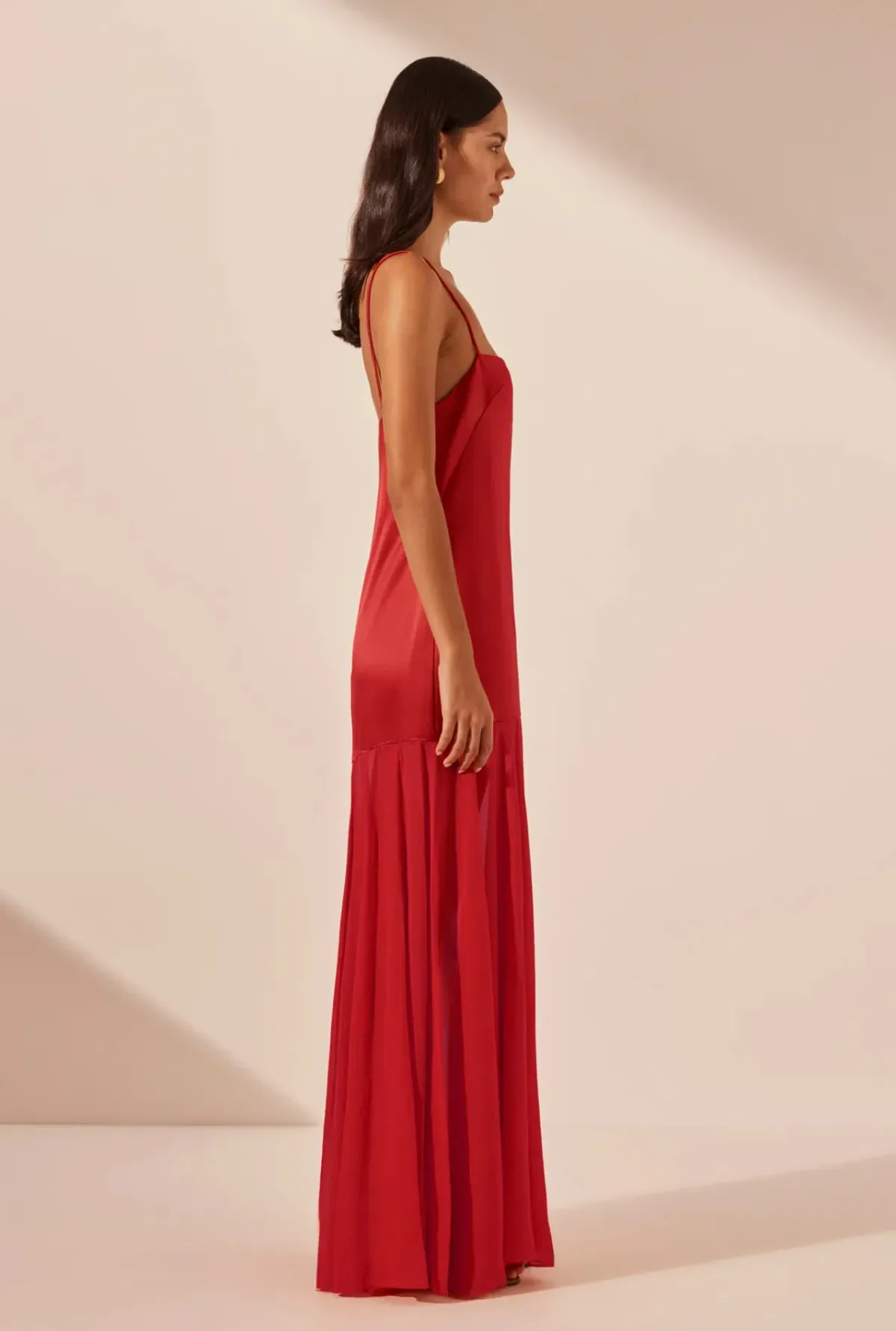 Shona Joy Moraya Dropped Waist Maxi Dress Chilli Size 10 - Image 4