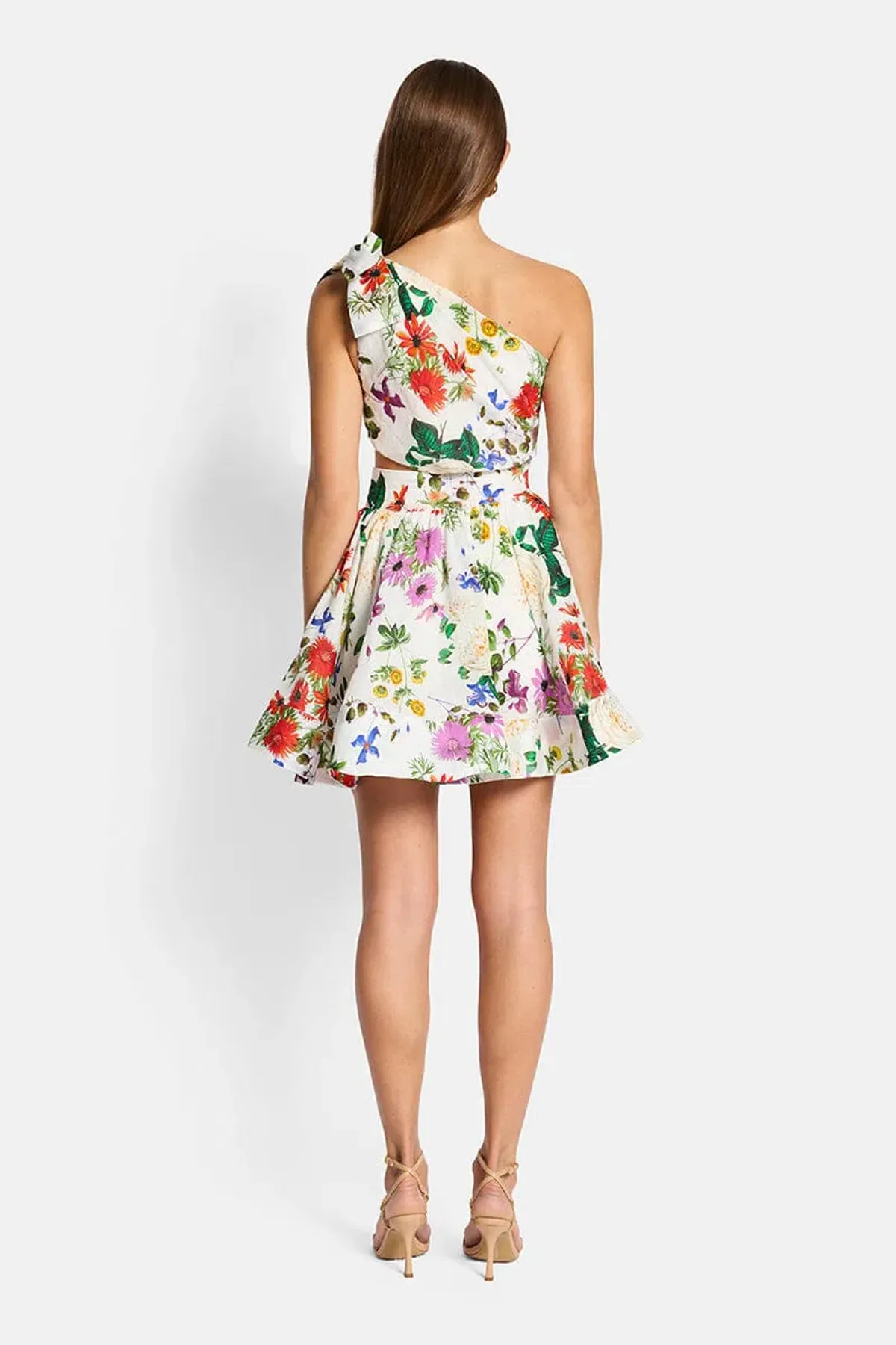 Sofia The Label Birdie One Shoulder Mini Dress Enchanted Floral Size 10 - Image 2