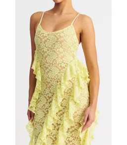 Suboo Gemma Strappy Maxi Dress Soft Lemon Size AU 8 for rent on The Volte - image 2