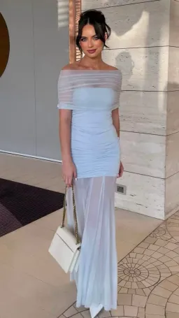 Caspian Off Shoulder Maxi Size 6 for rent on The Volte - image 2