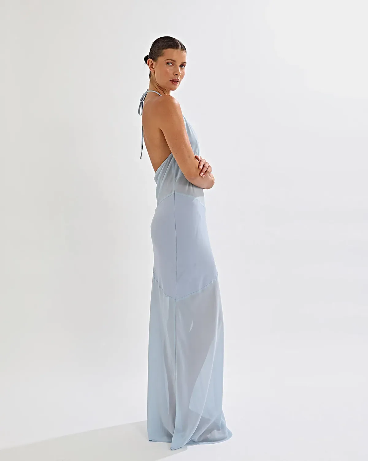 One Mile Eryn Dress in Blue Size 12 - Image 3