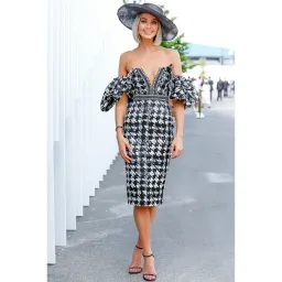 Eliya the Label Retribution Dress Black White  Size 8 for rent on The Volte - image 1