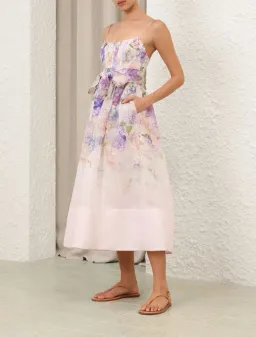 Zimmermann Dawning Corset Dress Floral Print Size 2/AU Size 12  for rent on The Volte - image 1