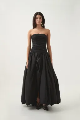 AJE Violette Bubble Hem Maxi Dress in Black Size 8 for rent on The Volte - image 3