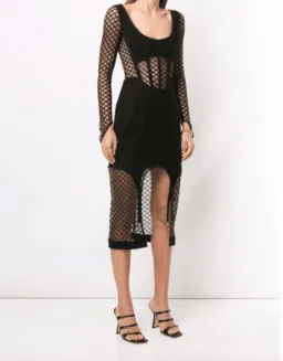 Dion Lee Corset Lace Black Bustier Dress Size 10 for rent on The Volte - image 2