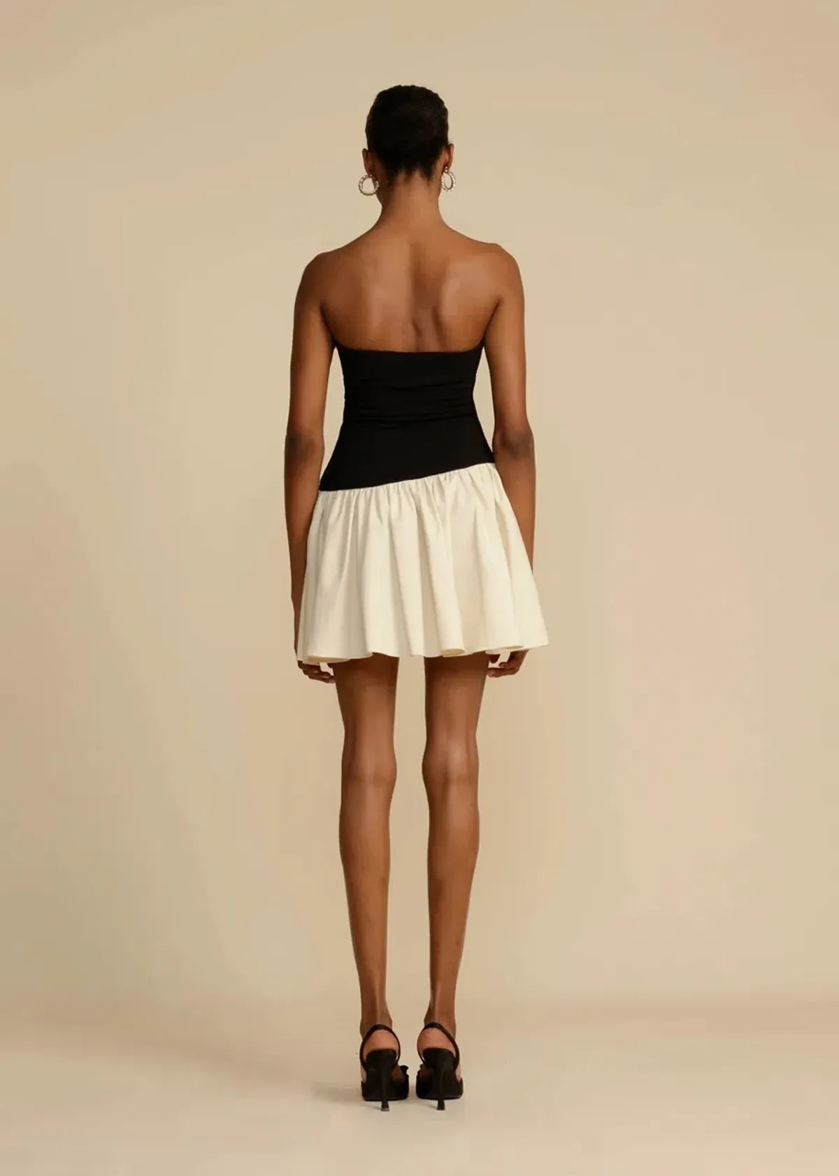 Arcina Ori Celine Mini Dress Black and Ivory Size M - Image 2