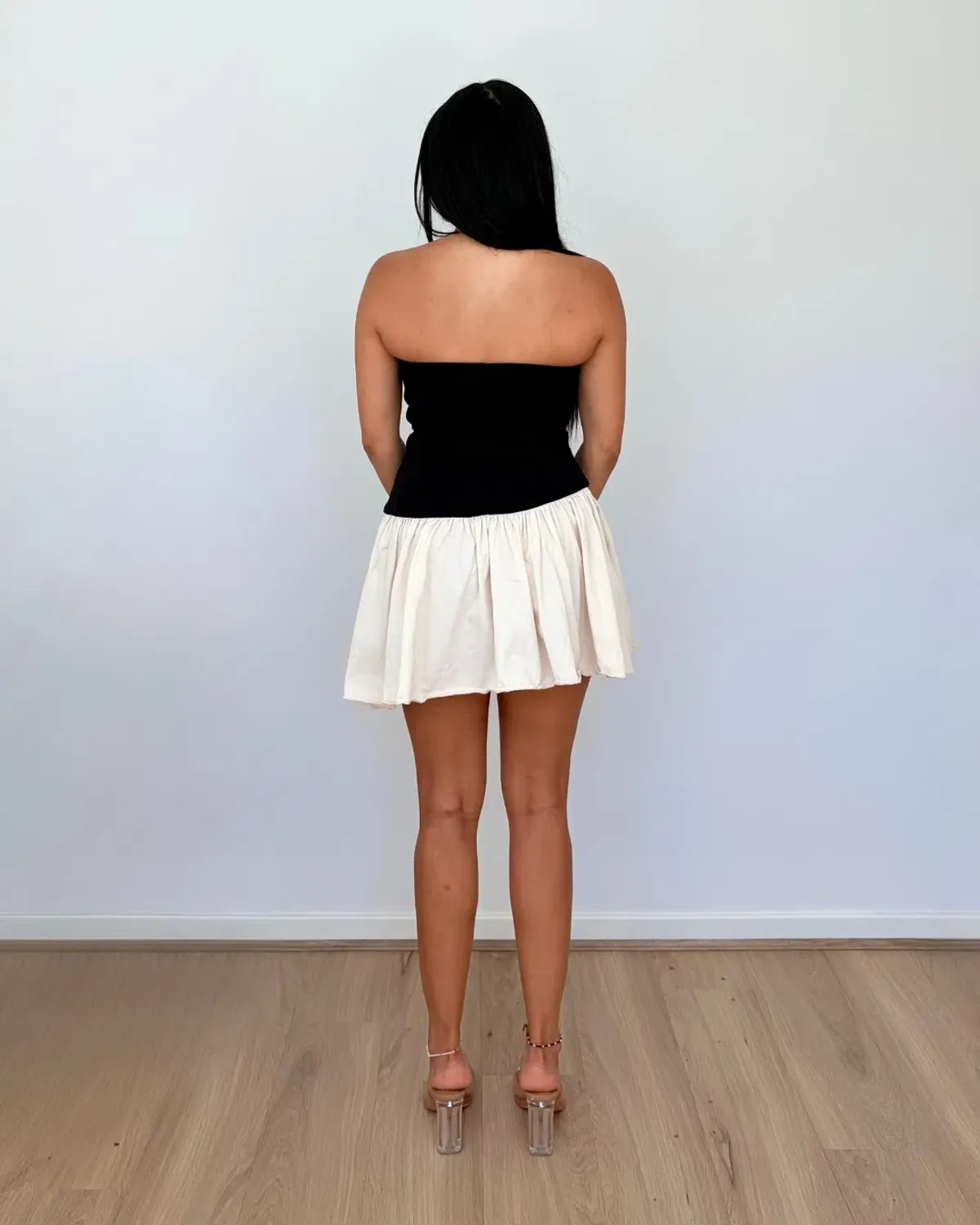 Arcina Ori Celine Mini Dress Black and Ivory Size M - Image 4