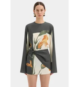Sir the Label Constance Twist Mini Dress Iris Floral Size AU 10 for rent on The Volte - image 4