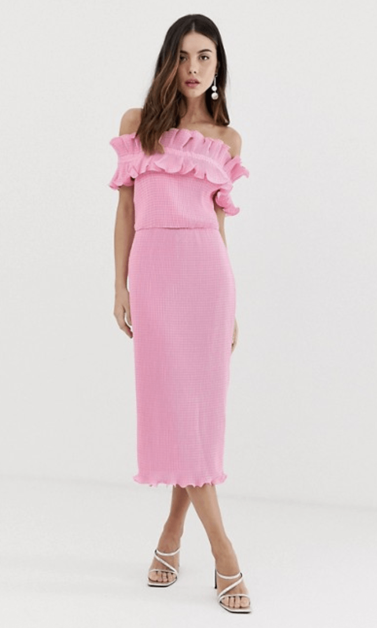 Keepsake Clarity Midi Dress in Pop Pink Size 6 - Image 2