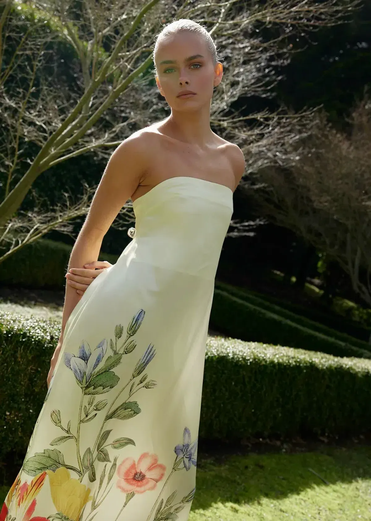 Aston Studio Lucie Dress in Buttermilk Fleur Size 12 - Image 3