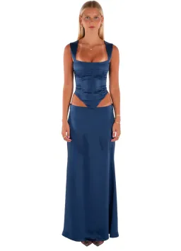 I Am Delilah Valarie Corset And Maxi Skirt Set Midnight Size 8 for rent on The Volte - image 1