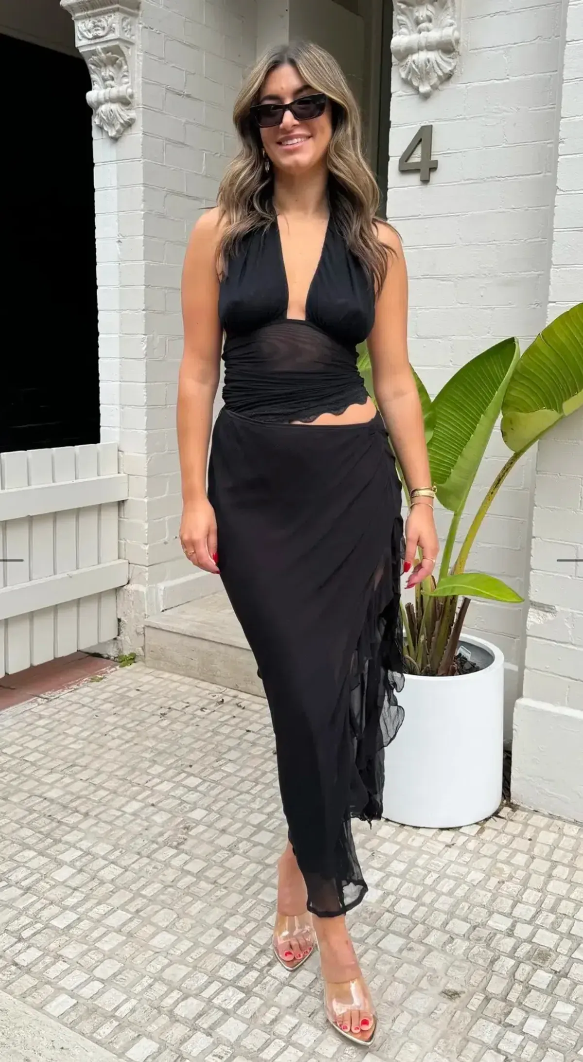 Benni Penelope Maxi Dress- Black- Size 8 - Image 2