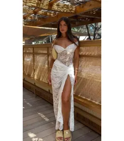 Natalie Rolt Aubrey Dress- White- Size 1 / AU 8 for rent on The Volte - image 1