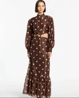 Sir The Label Vivi Long Sleeve Cut Out Brown Size AU 12 for rent on The Volte - image 1