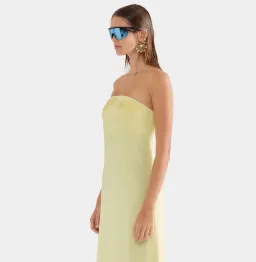 Venroy Beaded Strapless Maxi Dress Yellow Size XS / AU Size 6 for rent on The Volte - image 2