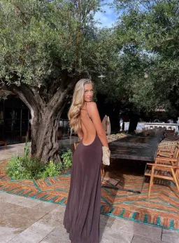 One Mile Sammy Maxi Dress Brown Size XS / AU 6-8 for rent on The Volte - image 2