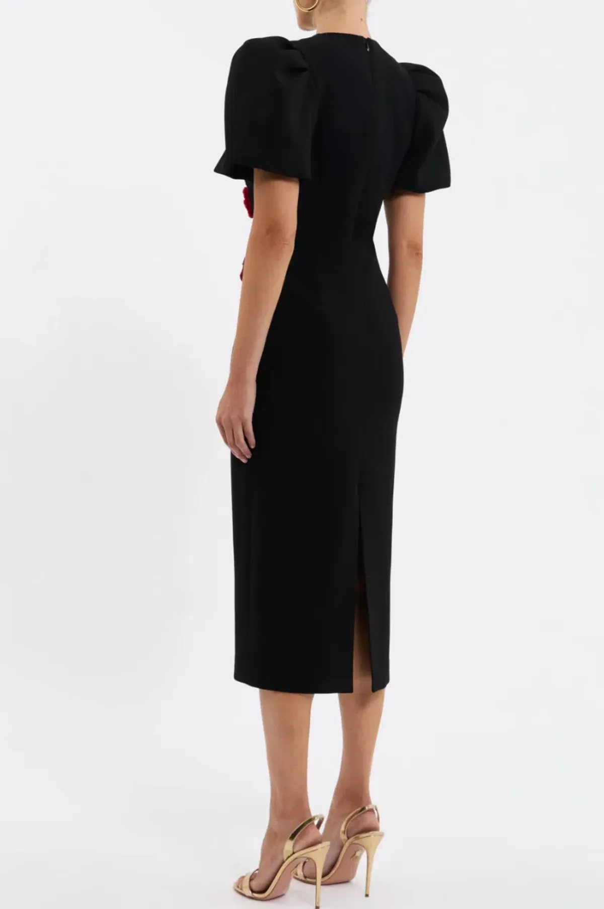 Rebecca Vallance Rosetta Midi Dress Black Size AU 12 - Image 2
