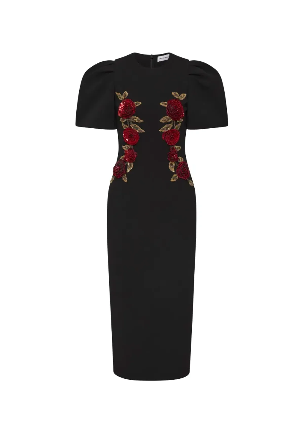 Rebecca Vallance Rosetta Midi Dress Black Size AU 12 - Image 5