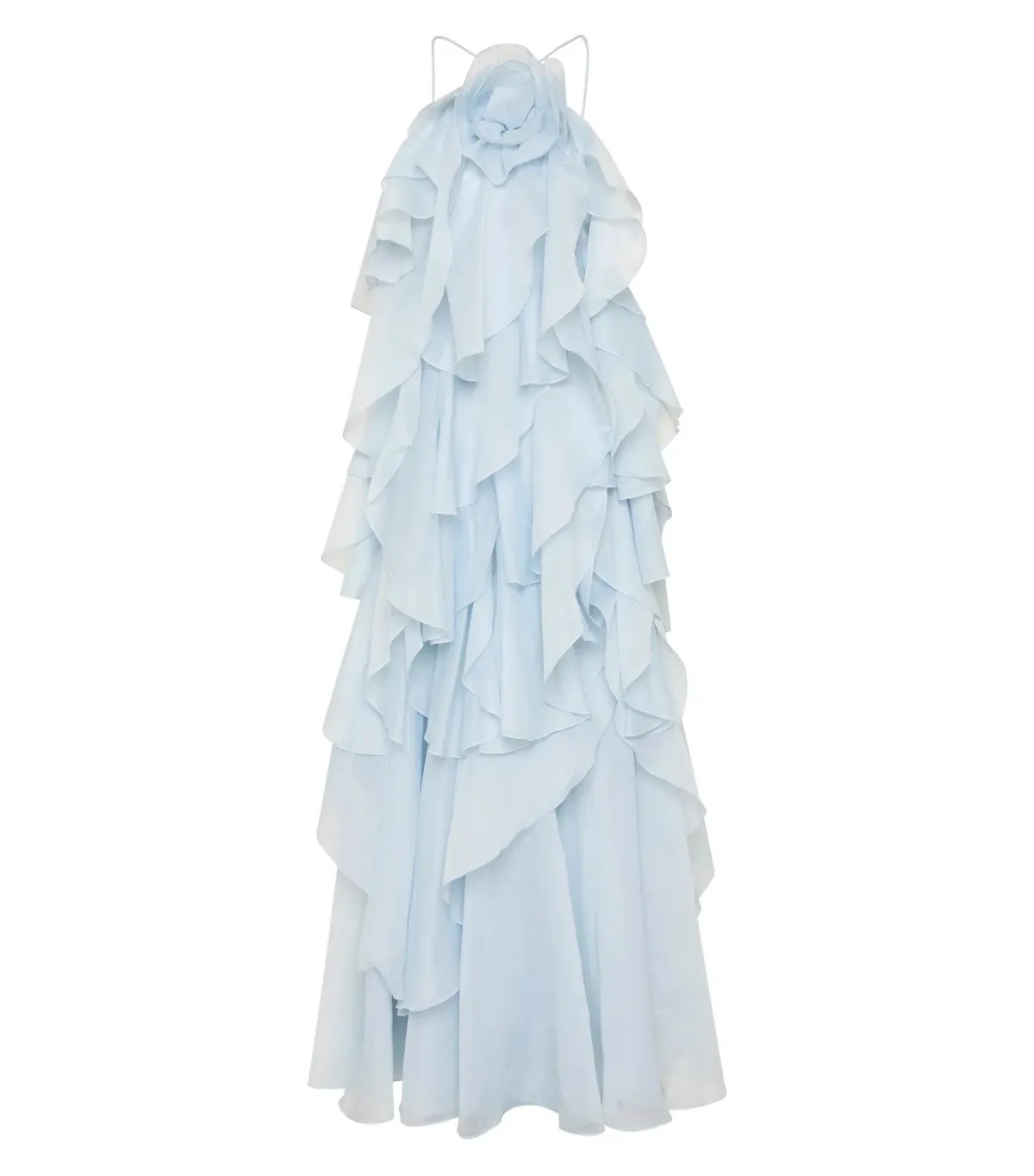 Aje Pandorea Layered Maxi Dress in Silver Blue Size AU 8 - Image 5