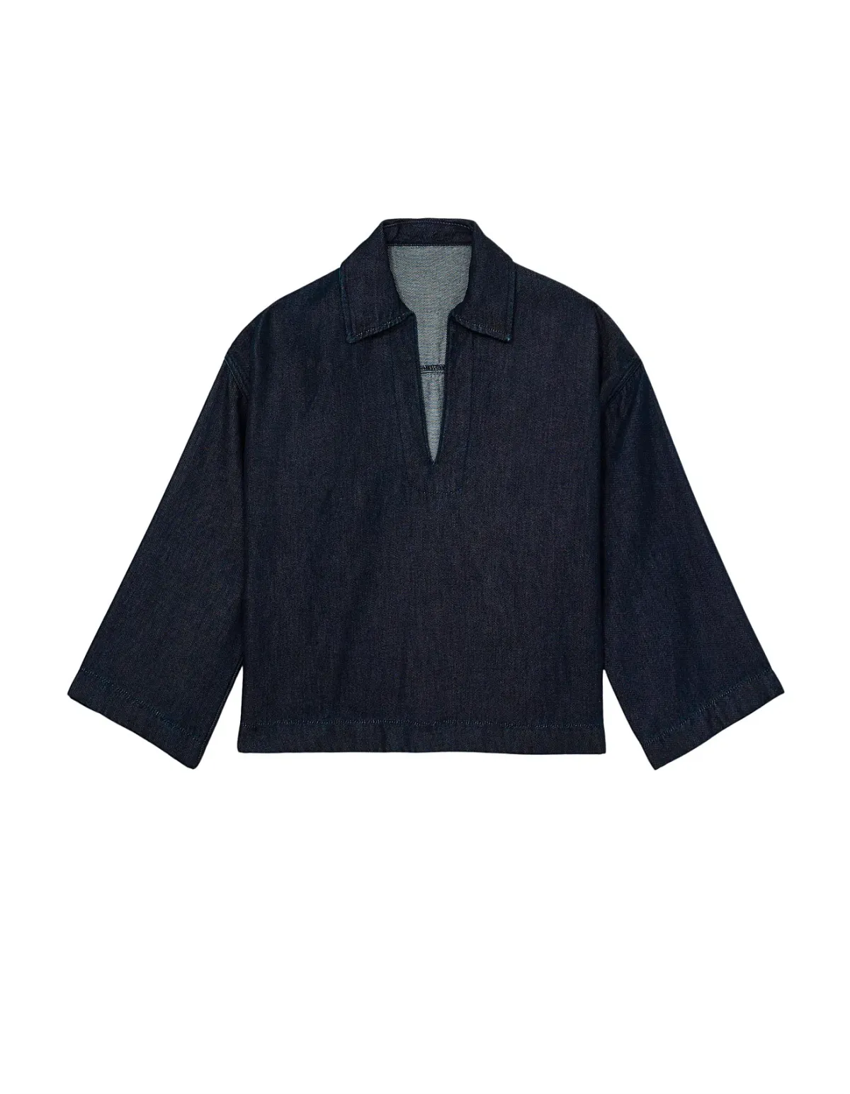 Reiss Reed Deep V Woven Top in Indigo Size UK 12 / AU 12 - Image 4