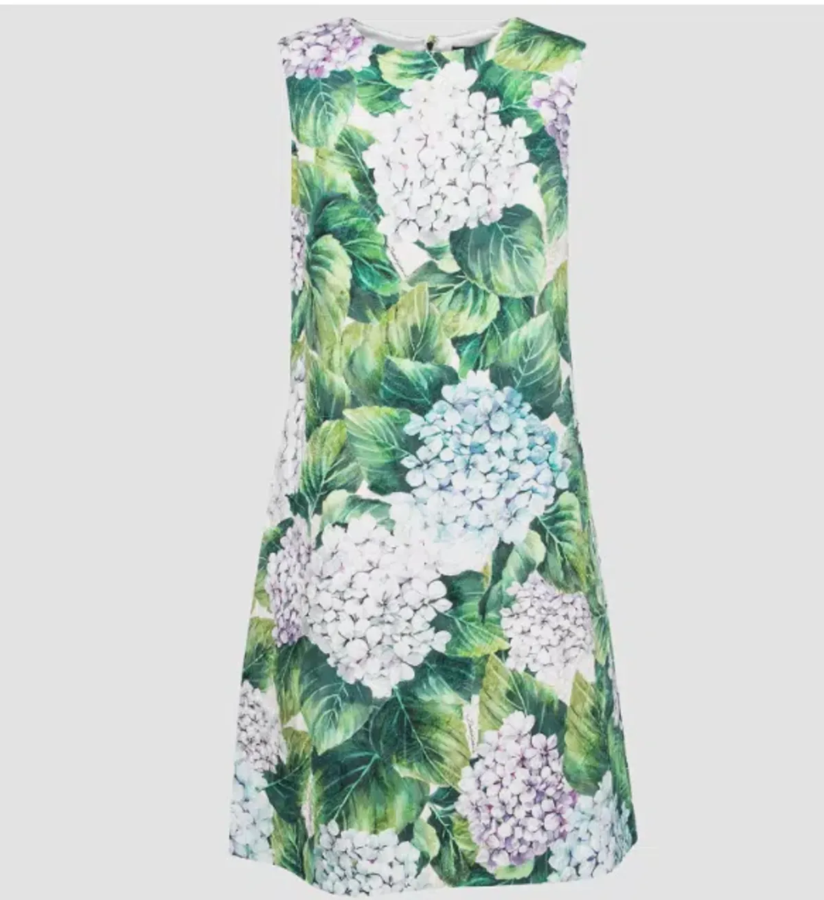 Dolce & Gabbana Hydrangea Print Shift Mini Dress Floral Size 6 - Image 5