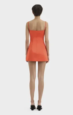 Sir The Label Poppy Contoured Mini Dress Orange Size 1 / Aus 8 for rent on The Volte - image 2