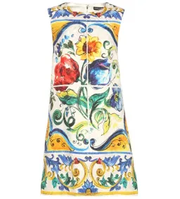 Dolce & Gabbana Majolica Print Mini Dress Multi Size AU 6 for rent on The Volte - image 4