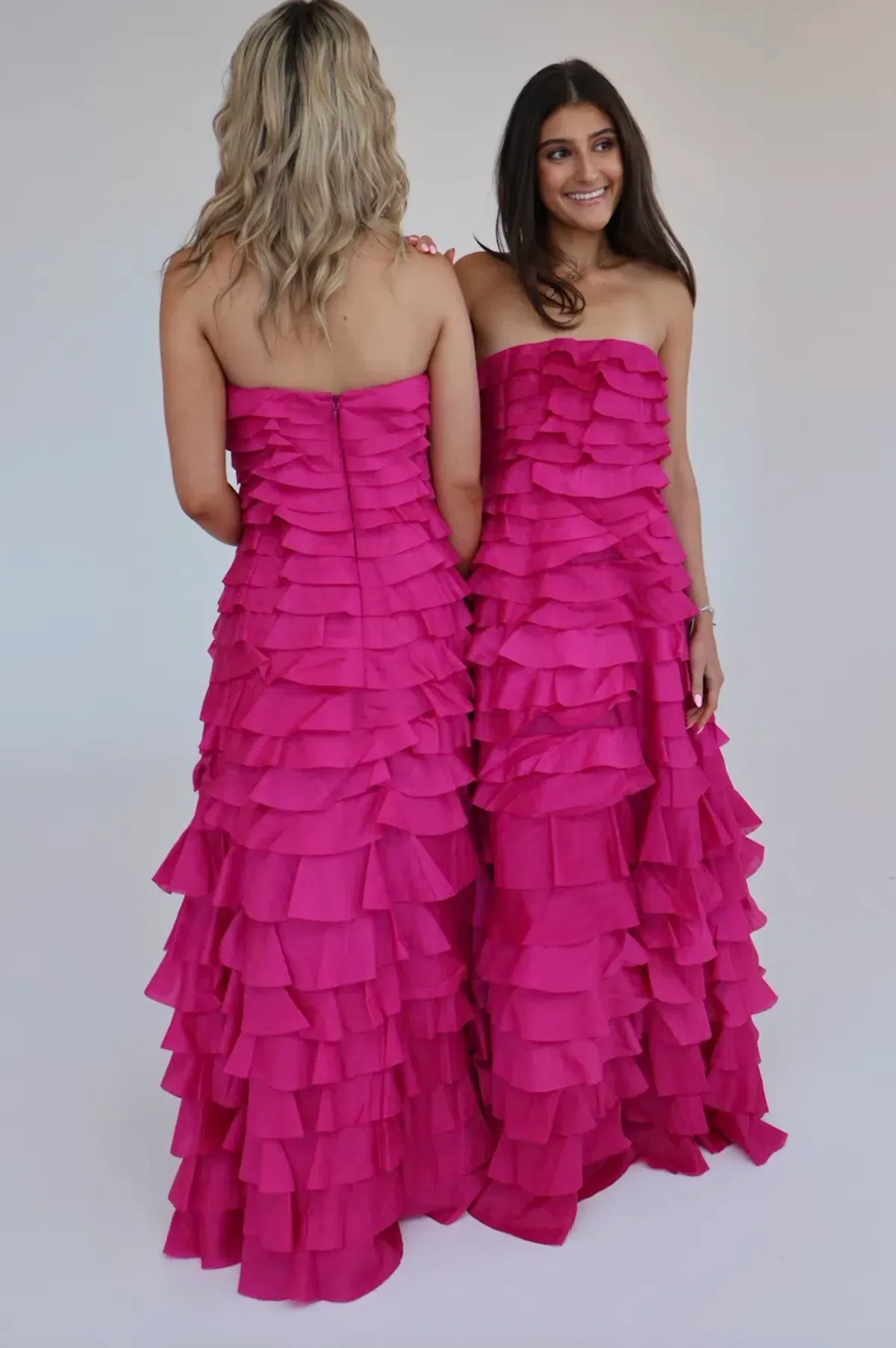 Aje Fleur Pleated Gown Pink Size 8 - Image 3
