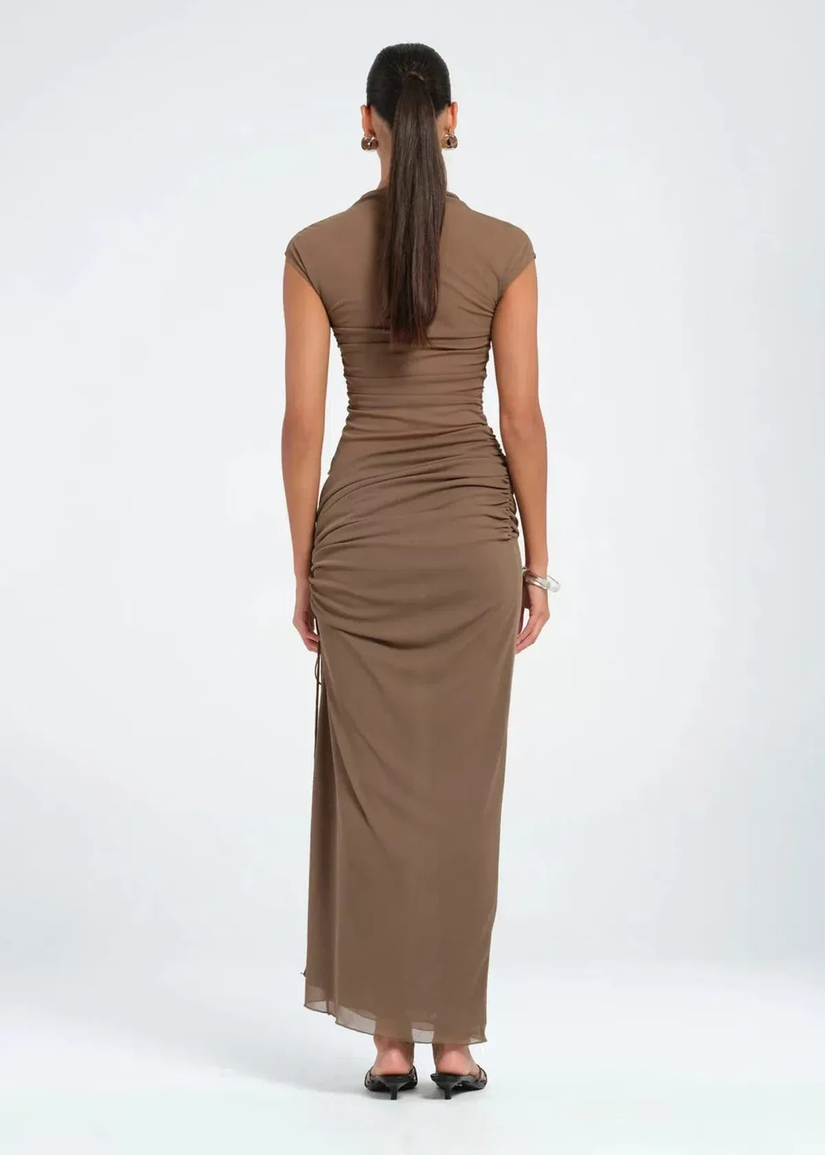 Benni Milo Mesh Maxi in Mushroom Size S/AU 8 - Image 6
