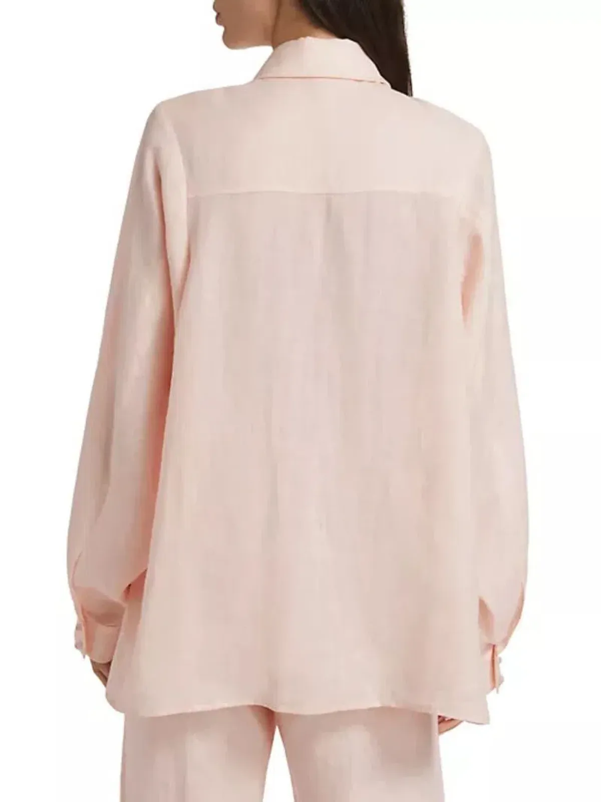Zimmermann Crush Oversized Shirt in Pink Size 1 / AU 10 - Image 3