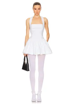 Helsa Faille Halter Mini Dress White Size S / AU 8 for rent on The Volte - image 1