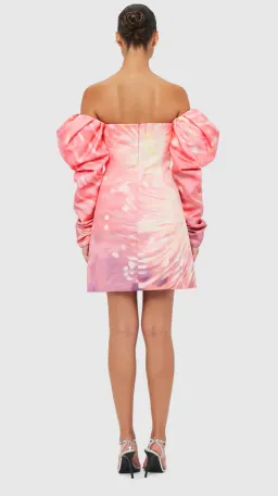Leo Lin Gemma Off Shoulder Bustier Mini Pink Dress Size AU 10 for rent on The Volte - image 4