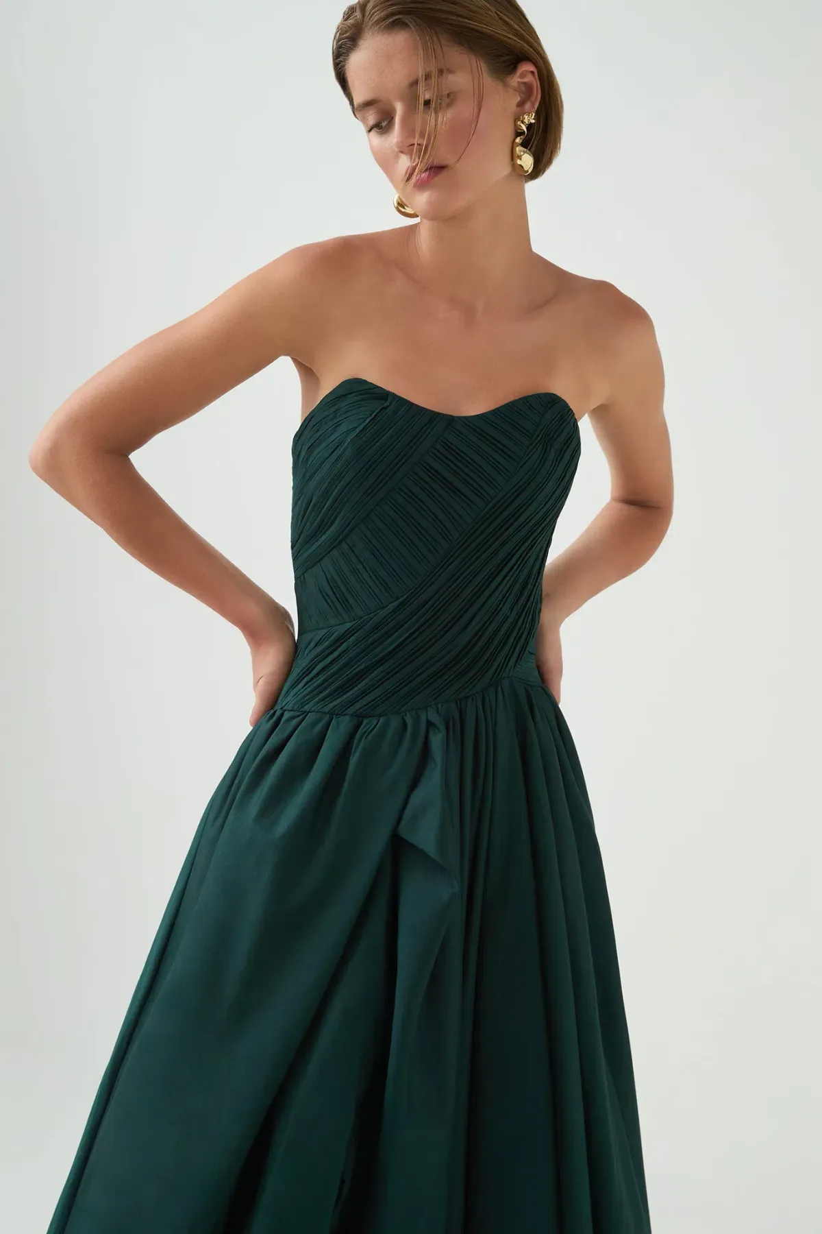 Aje Spatial Maxi Dress in Bonsai Green Size 10 - Image 3