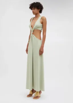 Christopher Esber Stone Cavern Tank Maxi Dress in Pistachio Size 10 for rent on The Volte - image 4