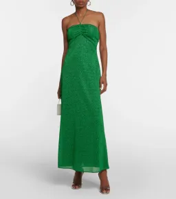 Oseree Lumiere Empire Maxi Dress in Emerald Green Size 10 for rent on The Volte - image 1