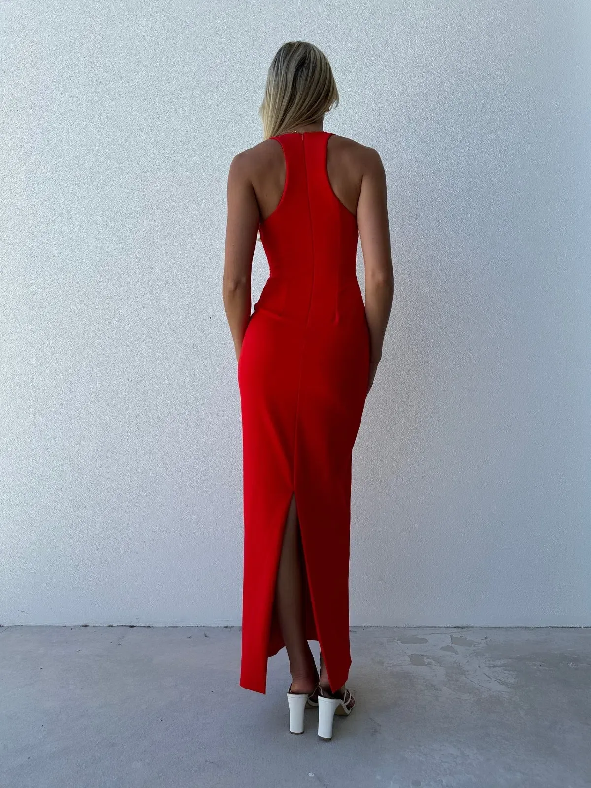 Effie Kats Eiza Gown in Cherry Red Size XS/AU 6 - Image 10