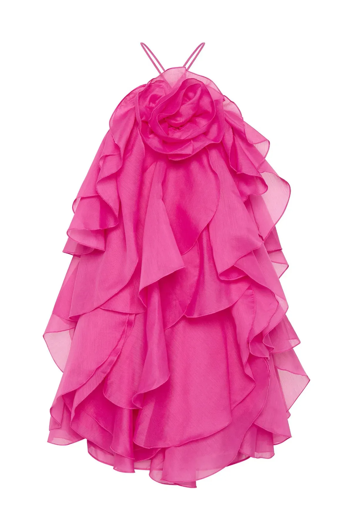 Aje Pandorea Layered Mini Dress Fuschia Pink Size 10 - Image 4