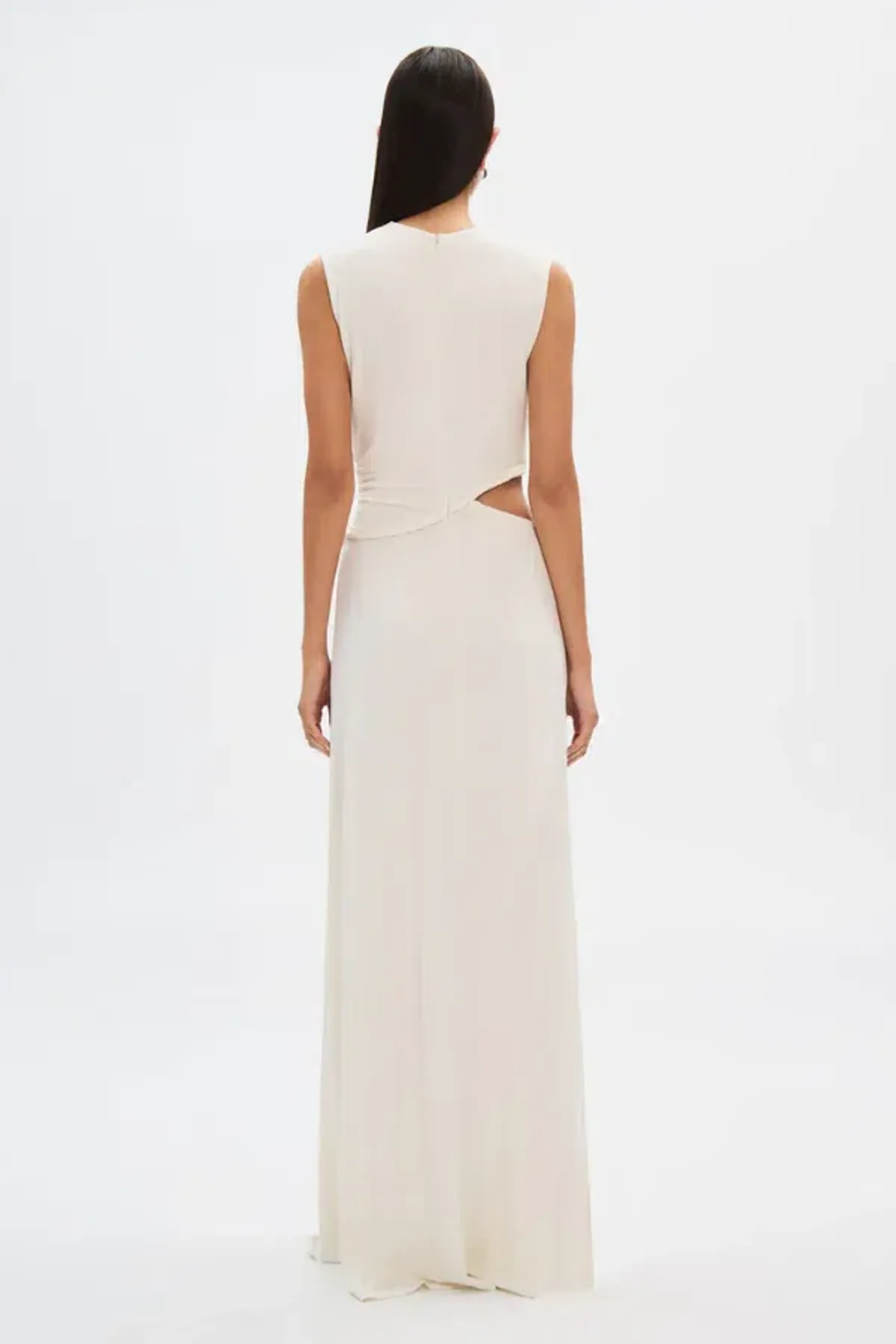 Misha The Sierra Jersey Gown Ivory White Size 12 - Image 8